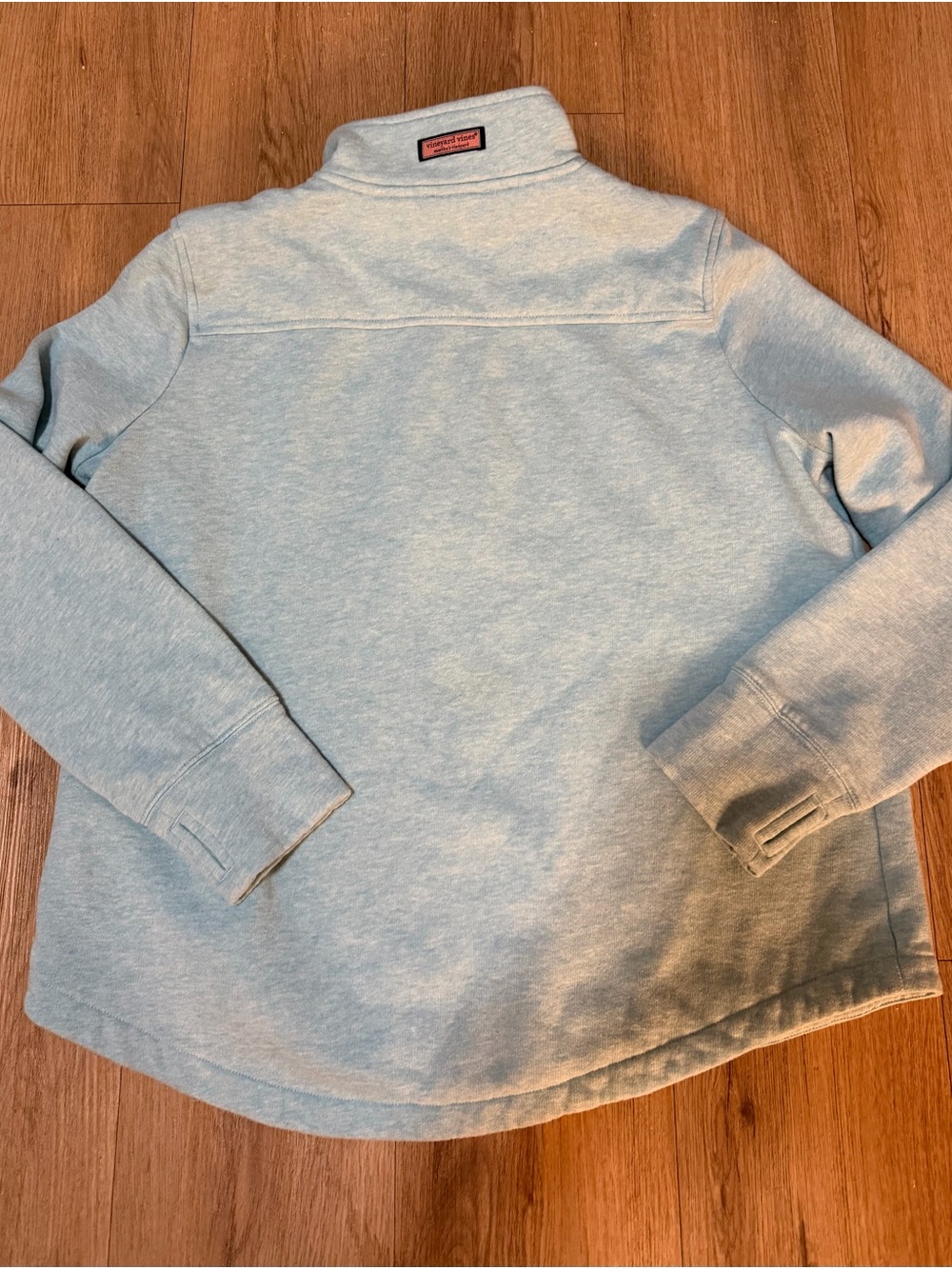 Vineyard Vines Women's Shep Shirt 1/4 Zip Pullover – Large – Light Blue - Picture 8 of 9